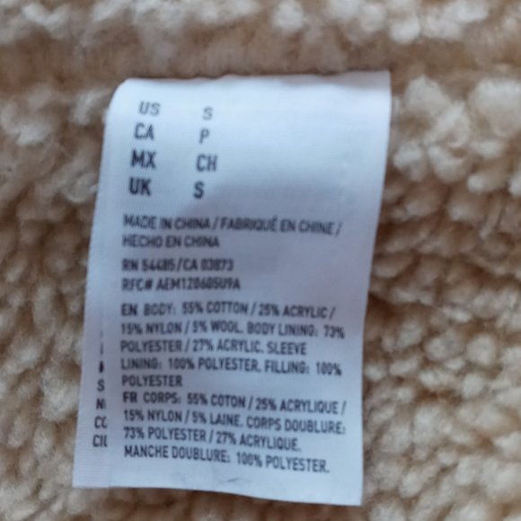 American Eagle  Sherpa lined Cardigan Sweater - Picture 6 of 6